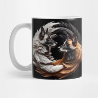 Belgian Malinois Dogs Yin Yang Mug